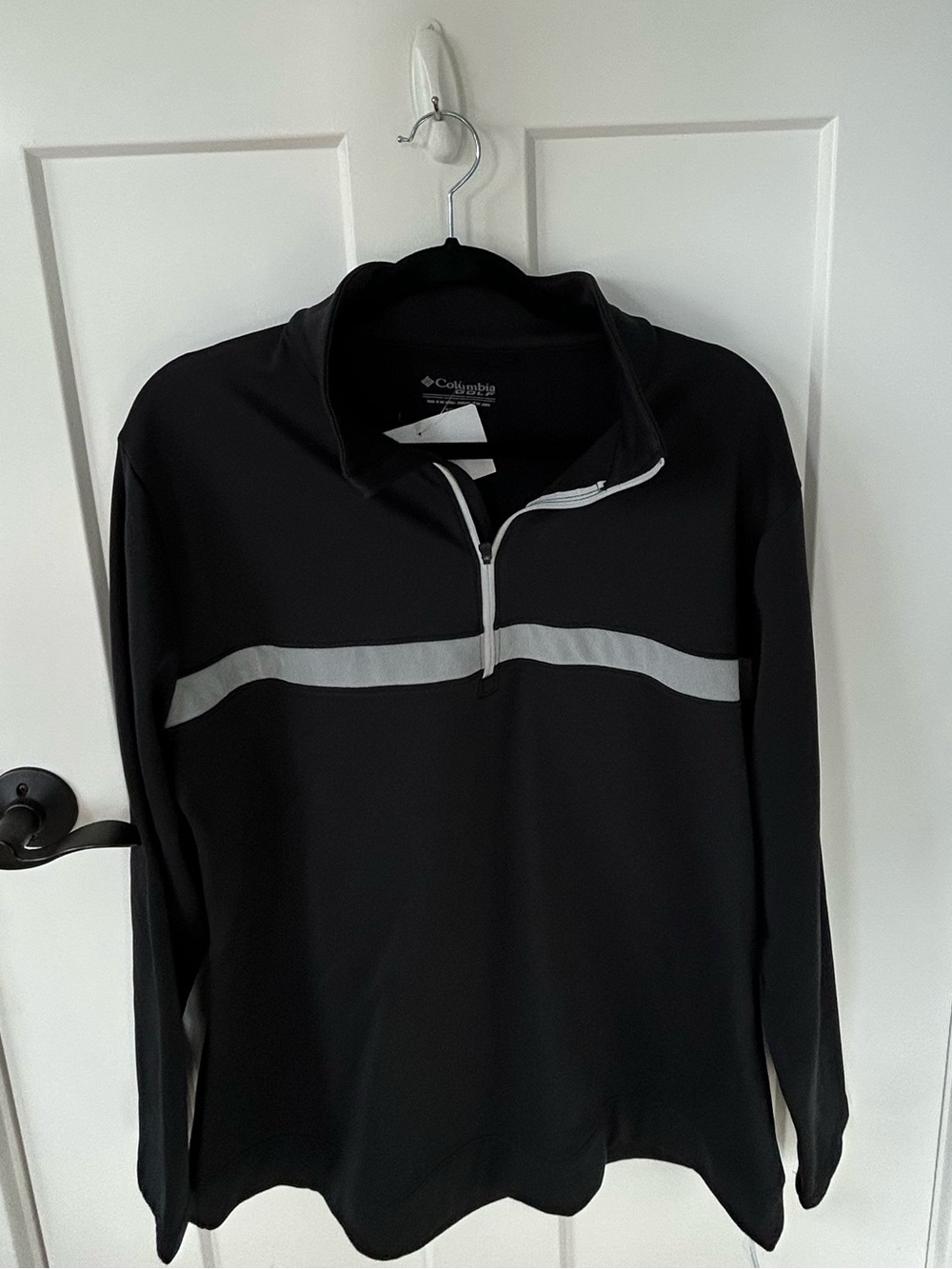 Columbia Black Quarter-Zip Pullover with Gray Trim